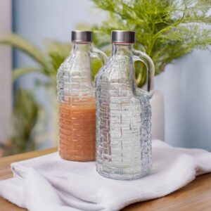 1000ml glass water bottle with handle 2pcs multifunctional use like water,milk
