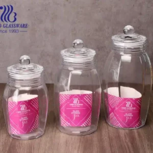 Airtight Food Storage Glass Jars with Vacuum Glass Lids 3PCS SET 1000ML 1200ML 2000ML