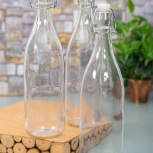 3pcs set 1000 ML Glass Bottles, For Water, milk, juice storage Bottle
