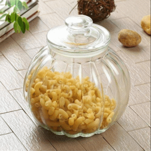 Pumpkin Shape Clear-Glass Sealed Jars Food Candy Storage Bottle Marbles Sealing Tea Container Pumpkin Shape Glass Jar With Transparent Lid