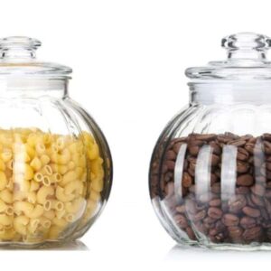 2pcs set Pumpkin Shape Clear-Glass Sealed Jars Food Candy Storage Bottle Marbles Sealing Tea Container Pumpkin Shape Glass Jar With Transparent Lid