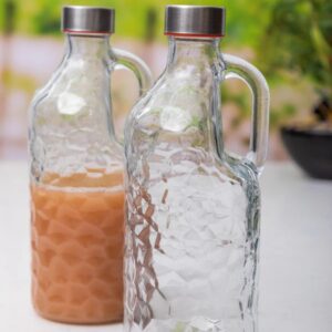 1000ml glass water bottle 2pcs set